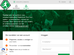 'voetbal.nl' screenshot