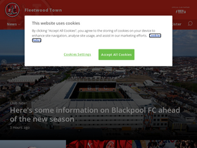 'fleetwoodtownfc.com' screenshot