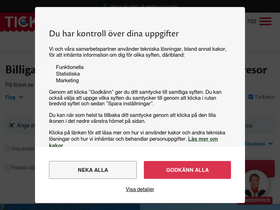 'ticket.se' screenshot