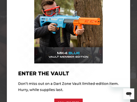 'dartzoneblasters.com' screenshot