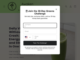 awakengreens.com homepage screenshot