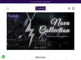 cutiefy.in homepage screenshot