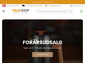 Yoloshop.dk (We only deal in Denmark) homepage screenshot
