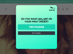 Teamk9 homepage screenshot