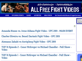 'allfreefightvideos.com' screenshot