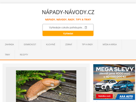 'napady-navody.cz' screenshot