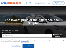 'arguscarhire.com' screenshot