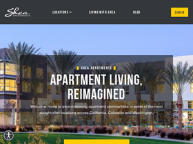 'sheaapartments.com' screenshot