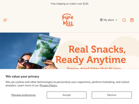 PUREBLISS website screenshot