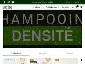 Luxéol website screenshot