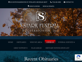 'starkfuneral.com' screenshot