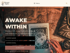 'dreamsandmythology.com' screenshot