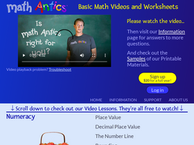 'mathantics.com' screenshot