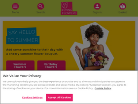 'flyingflowers.co.uk' screenshot