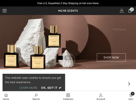 Niche Scents homepage screenshot