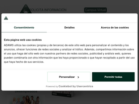 'adams.es' screenshot
