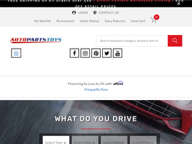 AutoPartsToys homepage screenshot