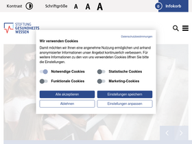 'stiftung-gesundheitswissen.de' screenshot