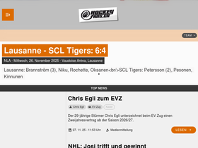 'hockeyfans.ch' screenshot