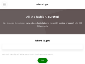 'wheretoget.it' screenshot