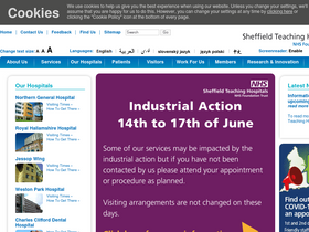 'sth.nhs.uk' screenshot