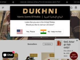 Dukhni - Islamic Scents of Arabia (IN) homepage screenshot