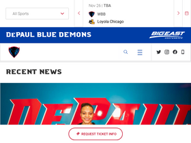 'depaulbluedemons.com' screenshot