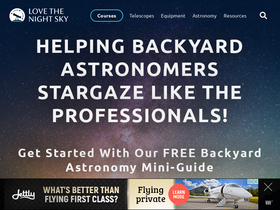 'lovethenightsky.com' screenshot