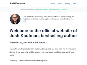 'joshkaufman.net' screenshot