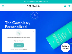 'dermala.com' screenshot