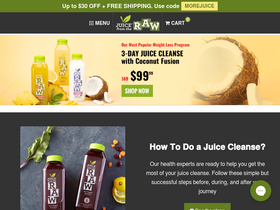 'juicefromtheraw.com' screenshot