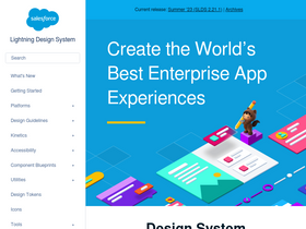 'lightningdesignsystem.com' screenshot