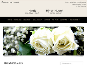 'hindtfuneralhomes.com' screenshot
