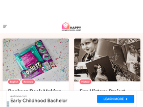 'happyhomeschoolnest.com' screenshot