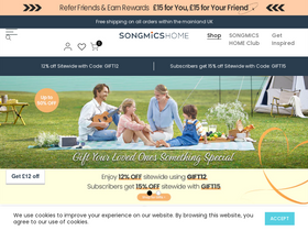 'songmicshome.co.uk' screenshot