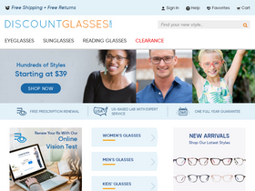 'discountglasses.com' screenshot