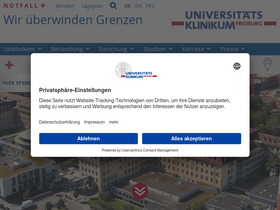 'uniklinik-freiburg.de' screenshot