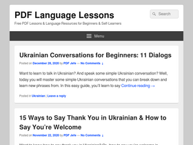 'pdf-language-lessons.com' screenshot