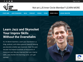 'learnjazzstandards.com' screenshot