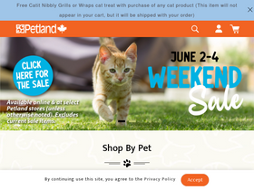 'petland.ca' screenshot
