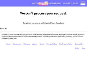 'dreambigsweeps.com' screenshot