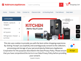 'robinsonsappliances.com.ph' screenshot