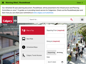 'calgarytransit.com' screenshot