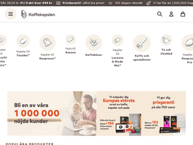 'kaffekapslen.se' screenshot