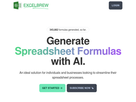 GPTExcel - Maximize spreadsheet efficiency with AI-powered formula and script generation.