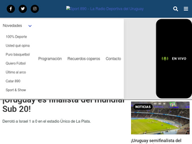 'sport890.com.uy' screenshot