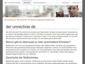 'der-umrechner.de' screenshot