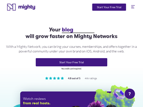 'mightynetworks.com' screenshot