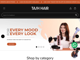tashhair.com homepage screenshot
