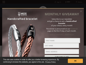 'mezeaudio.com' screenshot